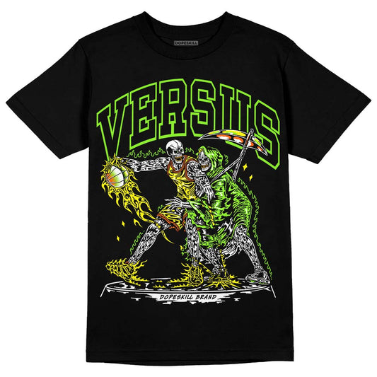 Neon Green Sneakers DopeSkill T-Shirt VERSUS Graphic Streetwear - Black