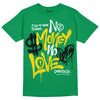 Green Sneakers DopeSkill Green T-Shirt No Money No Love Typo Graphic Streetwear