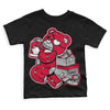 Jordan 1 Retro High OG Varsity Red/Newstalgia DopeSkill Toddler Kids T-shirt Bear Steals Sneaker Graphic Streetwear - Black