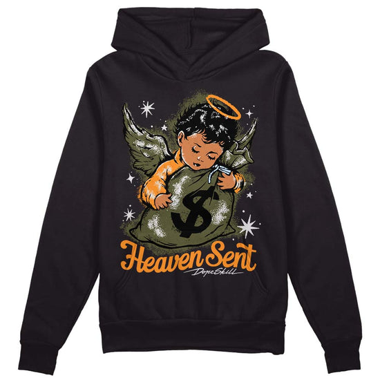 Jordan 5 "Olive" DopeSkill Hoodie Sweatshirt Heaven Sent Graphic Streetwear - Black 