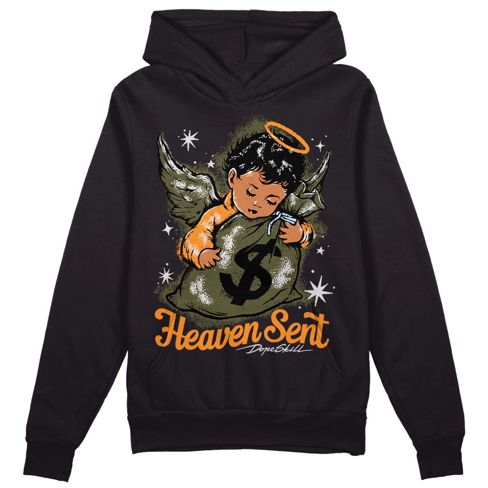 Jordan 5 "Olive" DopeSkill Hoodie Sweatshirt Heaven Sent Graphic Streetwear - Black 