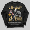 Jordan 12 Retro 'Taxi' 2025 DopeSkill Long Sleeve T-Shirt Broken Bones Graphic Streetwear - black