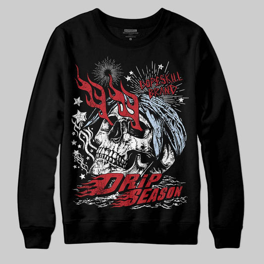 Jordan 5 Retro Fire Red Black Tongue (2025) DopeSkill Sweatshirt Drip Season Graphic Streetwear - Black