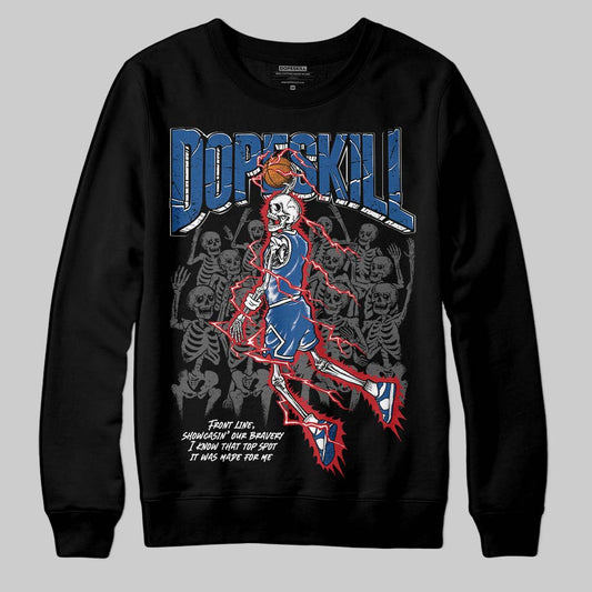 Jordan 1 Low OG “Storm Blue” DopeSkill Sweatshirt Thunder Dunk Graphic Streetwear - black