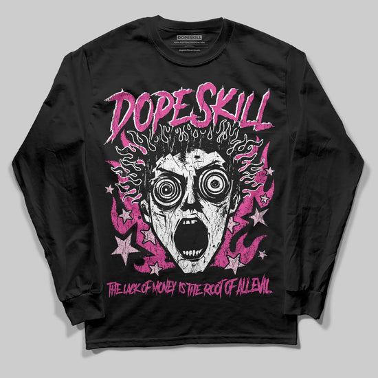 Pink Sneakers DopeSkill Long Sleeve T-Shirt Root of Evil Graphic Streetwear - black