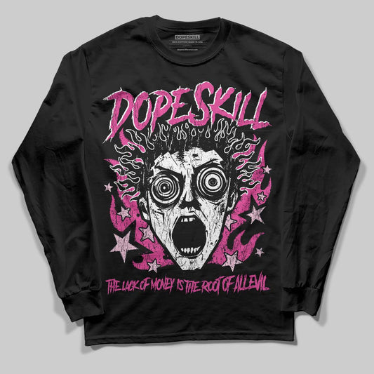 Pink Sneakers DopeSkill Long Sleeve T-Shirt Root of Evil Graphic Streetwear - black