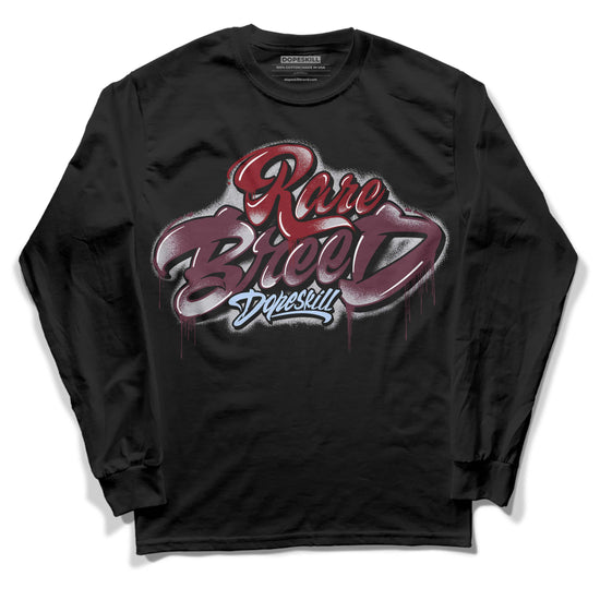 Jordan 5 Retro Burgundy (2023) DopeSkill Long Sleeve T-Shirt Rare Breed Type Graphic Streetwear - Black