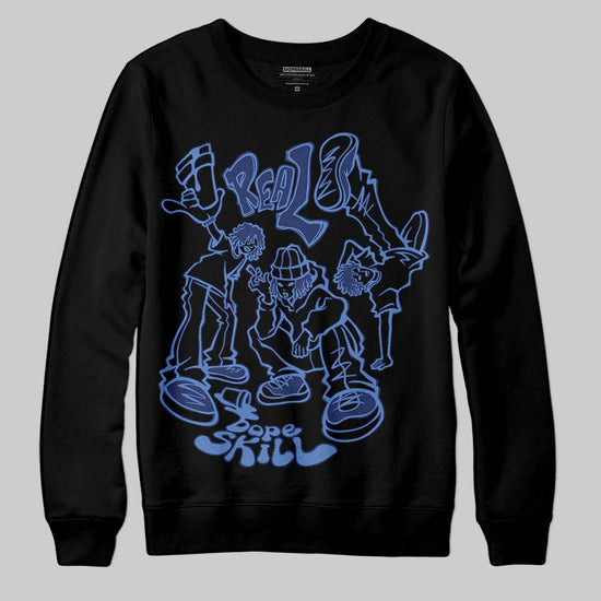 Jordan 1 High OG Rare Air "Deep Royal Blue" DopeSkill Sweatshirt Real Y2K Players Graphic Streetwear - Black