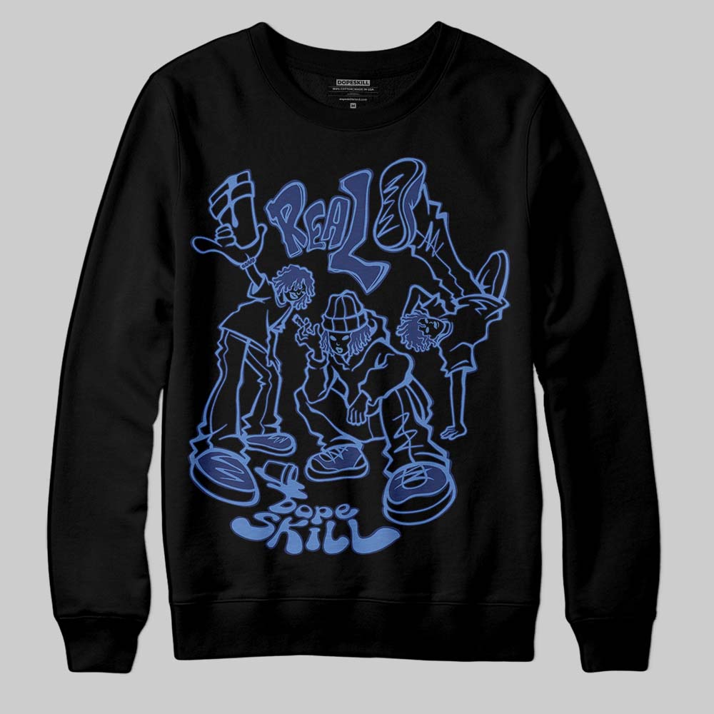 Jordan 1 High OG Rare Air "Deep Royal Blue" DopeSkill Sweatshirt Real Y2K Players Graphic Streetwear - Black