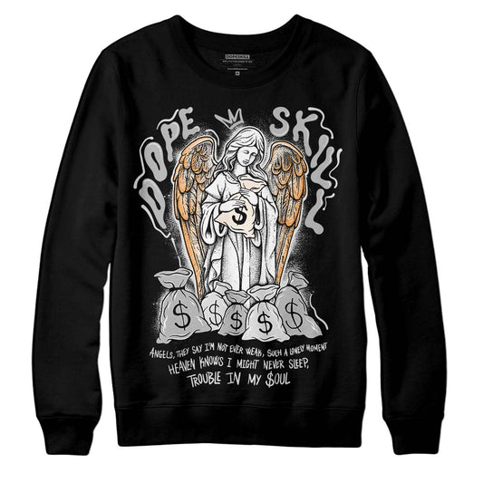 Dunk Low Cool Grey DopeSkill Sweatshirt Angels Graphic Streetwear - Black