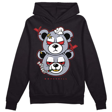 Jordan 4 “Bred Reimagined” DopeSkill Hoodie Sweatshirt New Double Bear Graphic Streetwear - Black