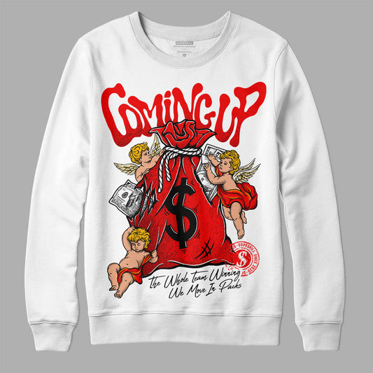 Red Sneakers DopeSkill Sweatshirt Money Bag Coming Up Graphic Streetwear - White 