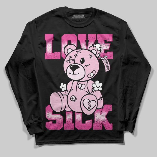 Dunk Low GS 'Triple Pink' DopeSkill Long Sleeve T-Shirt Love Sick Graphic Streetwear - Black
