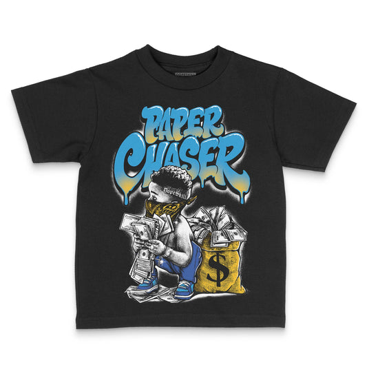 Royal Blue Sneakers DopeSkill Toddler Kids T-shirt Paper Chaser Boy Graphic Streetwear - Black