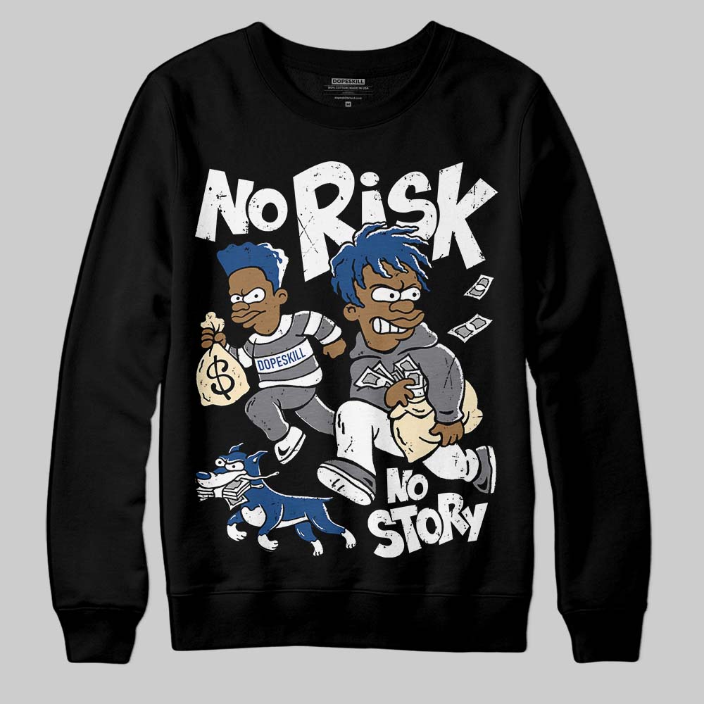Jordan 9 Retro 'Flint Grey' 2026 DopeSkill Sweatshirt No Risk No Story Graphic Streetwear - Black