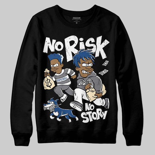 Jordan 9 Retro 'Flint Grey' 2026 DopeSkill Sweatshirt No Risk No Story Graphic Streetwear - Black
