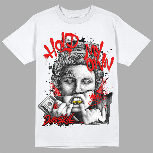 Jordan 1 High 85 Black White DopeSkill T-Shirt Hold My Own Graphic Streetwear - White 