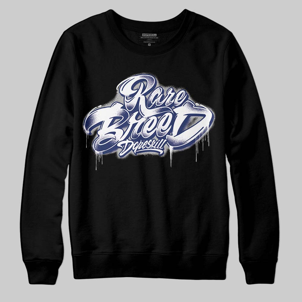Jordan 1 High OG Rare Air "Deep Royal Blue" DopeSkill Sweatshirt Rare Breed Type Graphic Streetwear - black