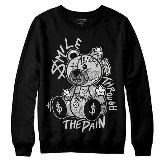 Jordan 3 “Off Noir” DopeSkill Sweatshirt Smile Through The Pain Graphic Streetwear - Black