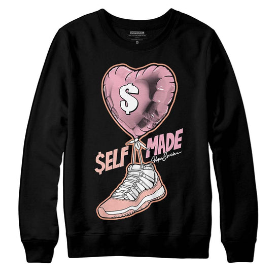 Jordan 11 Low “Legend Pink” DopeSkill Sweatshirt Self Made Graphic Streetwear - Black