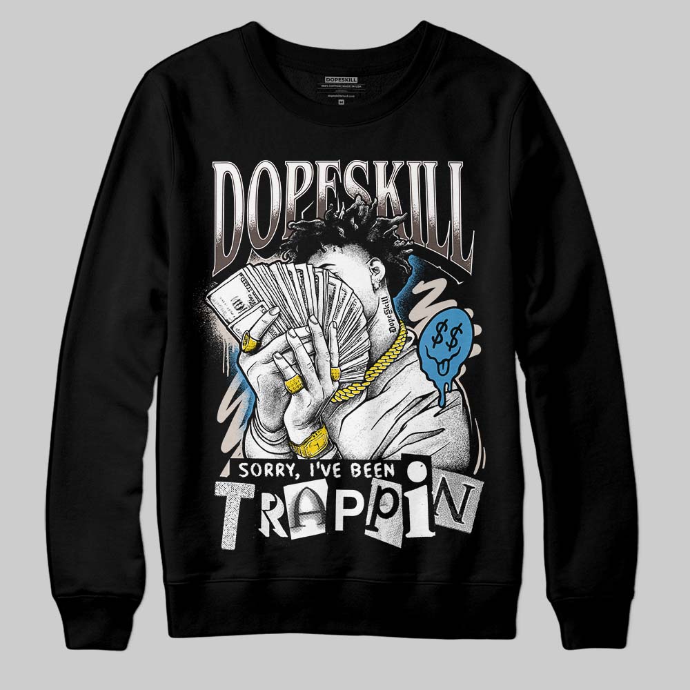 Adidas Samba OG White Black Clear Granite DopeSkill Sweatshirt Sorry I've Been Trappin Graphic Streetwear - Black