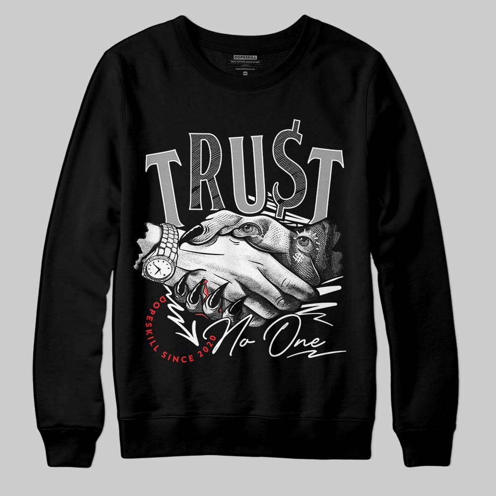 Jordan 1 High 85 Black White DopeSkill Sweatshirt Trust No One Graphic Streetwear - Black