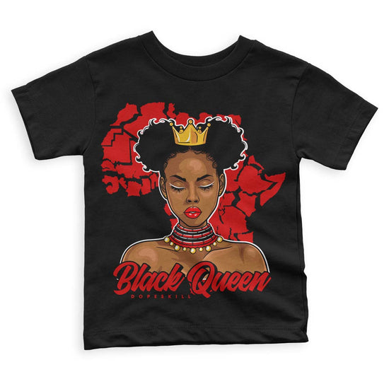 Jordan 1 Retro Low "Black Toe" DopeSkill Toddler Kids T-shirt Black Queen Graphic Streetwear - Black