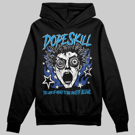 Royal Blue Sneakers DopeSkill Hoodie Sweatshirt Root of Evil Graphic Streetwear - black