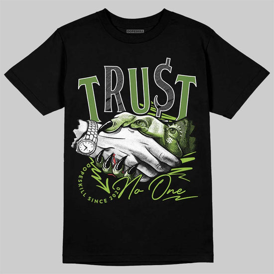 Nike SB Dunk Low Chlorophyll DopeSkill T-Shirt Trust No One Graphic Streetwear - Black