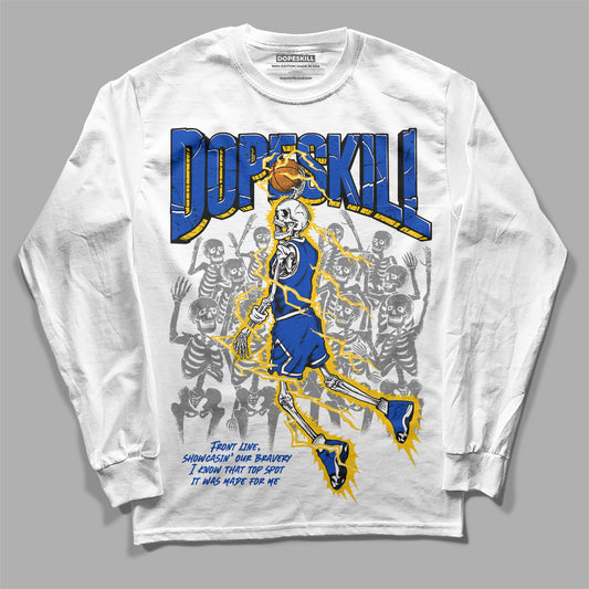 Jordan 14 “Laney” DopeSkill Long Sleeve T-Shirt Thunder Dunk Graphic Streetwear - White