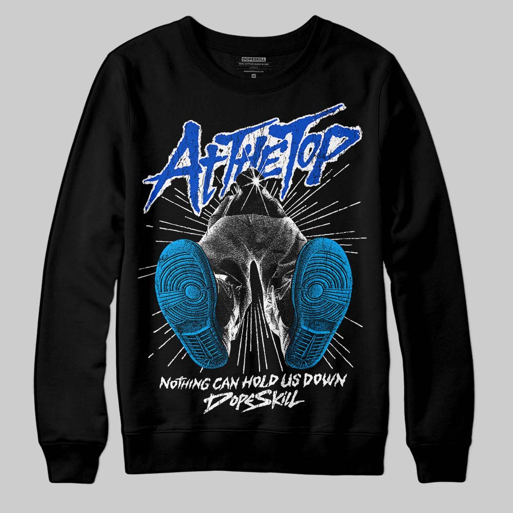 Royal Blue Sneakers DopeSkill Sweatshirt Nothing Can Hold US Down Graphic Streetwear - Black