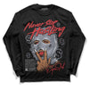 Jordan 4 “Bred Reimagined” DopeSkill Long Sleeve T-Shirt Never Stop Hustling Graphic Streetwear - Black