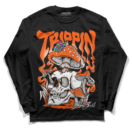 MSCHF Super Normal 2 Orange Milk DopeSkill Long Sleeve T-Shirt Trippin Graphic Streetwear - Black