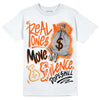 Jordan 12 Retro Brilliant Orange DopeSkill T-Shirt Real Ones Move In Silence Graphic Streetwear - White