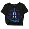 Jordan 6 "Aqua" DopeSkill Women's Crop Top Breathe Graphic Streetwear - Black