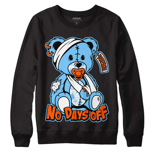 Dunk Low Futura University Blue DopeSkill Sweatshirt Hurt Bear Graphic Streetwear - Black