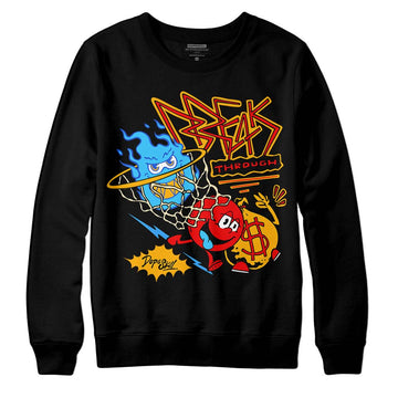 Red Sneakers DopeSkill Sweatshirt Break Through Graphic Streetwear - Black