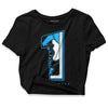 Jordan 1 High Retro OG “University Blue” DopeSkill Women's Crop Top No.1 Graphic Streetwear - Black