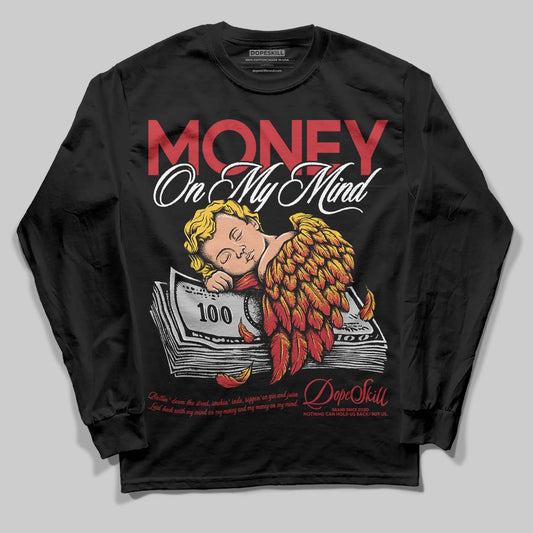 Jordan 14 Retro Ferrari (2025) DopeSkill Long Sleeve T-Shirt MOMM Graphic Streetwear - Black