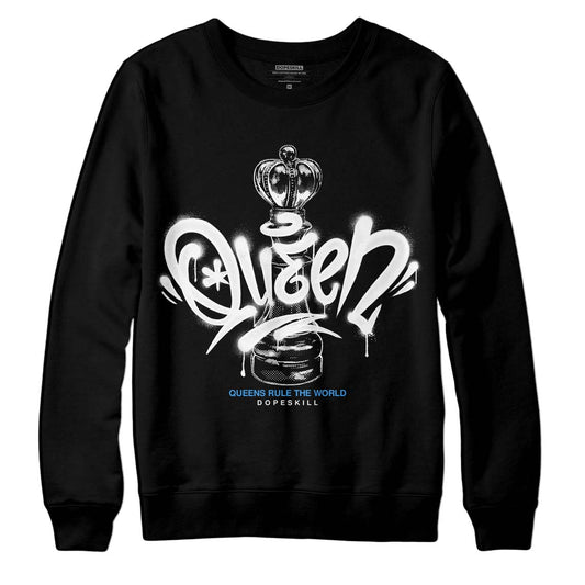 Jordan 3 "Midnight Navy" DopeSkill Sweatshirt Queen Chess Graphic Streetwear - Black 