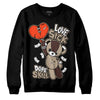 Jordan 1 High OG “Latte” DopeSkill Sweatshirt Love Sick Graphic Streetwear - Black