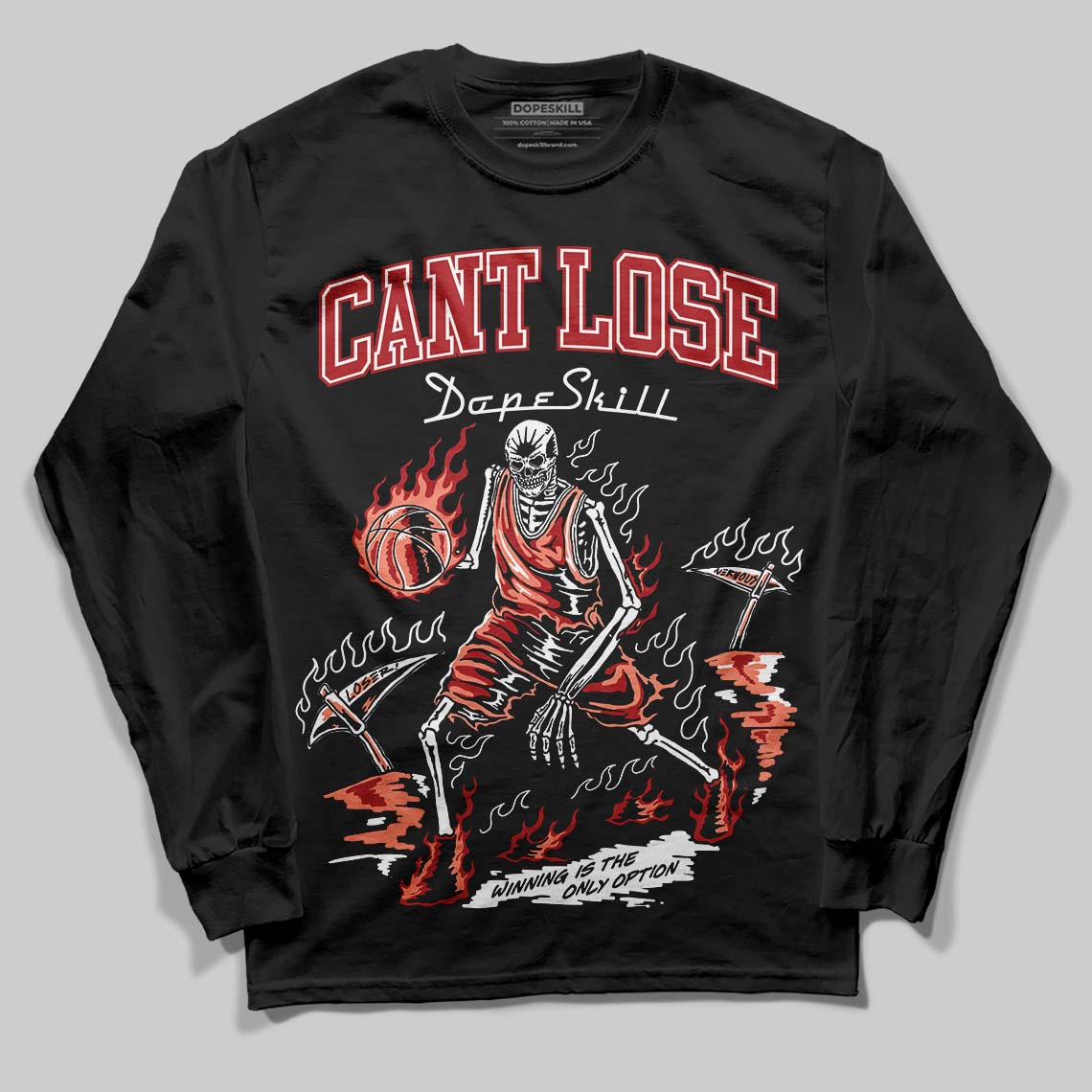 Jordan 1 High OG Rare Air “Cinnabar” DopeSkill Long Sleeve T-Shirt Cant Lose  Graphic Streetwear - Black