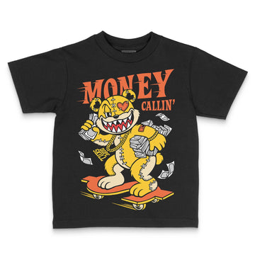 Yellow Sneakers DopeSkill Toddler Kids T-shirt Money Callin' Graphic Streetwear - Black