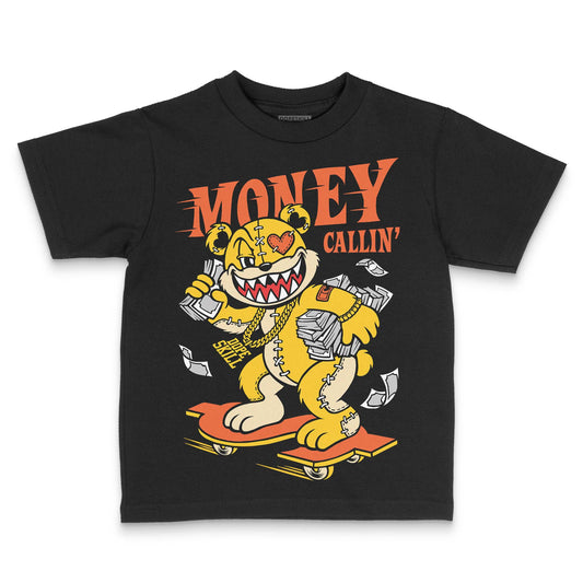Yellow Sneakers DopeSkill Toddler Kids T-shirt Money Callin' Graphic Streetwear - Black