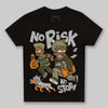 Jordan 5 "Olive" DopeSkill Toddler Kids T-shirt No Risk No Story Graphic Streetwear - Black