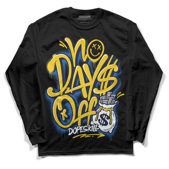 Dunk Low Vintage “Michigan” DopeSkill Long Sleeve T-Shirt No Days Off Graphic Streetwear - Black