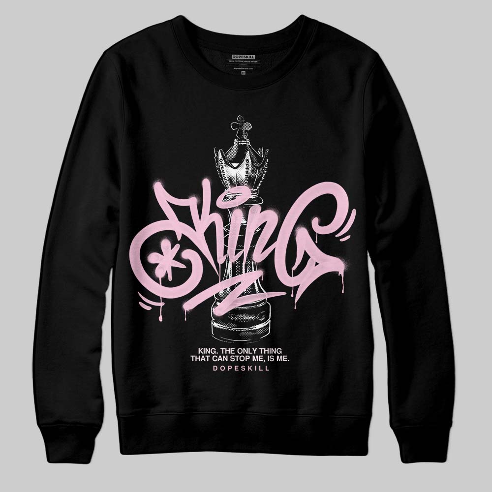 Dunk Low LX Pink Foam DopeSkill Sweatshirt King Chess Graphic Streetwear - Black