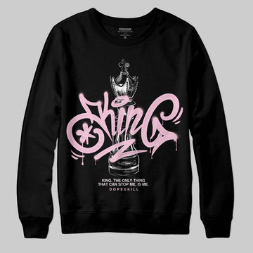 Dunk Low LX Pink Foam DopeSkill Sweatshirt King Chess Graphic Streetwear - Black