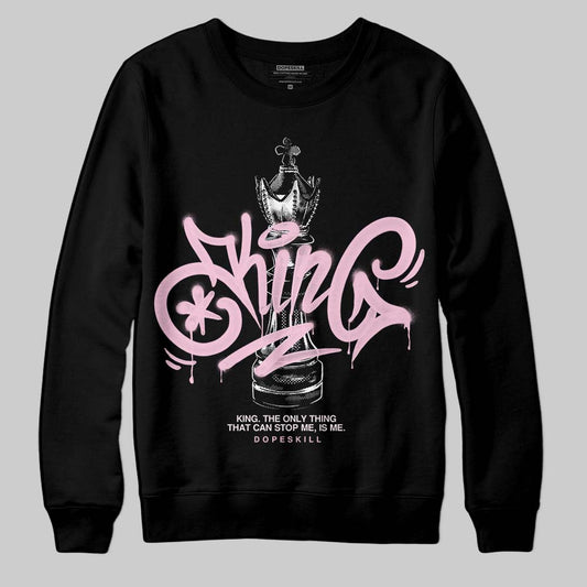 Dunk Low LX Pink Foam DopeSkill Sweatshirt King Chess Graphic Streetwear - Black