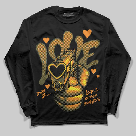 Olive Sneakers DopeSkill Long Sleeve T-Shirt Love Shot Graphic Streetwear - Black